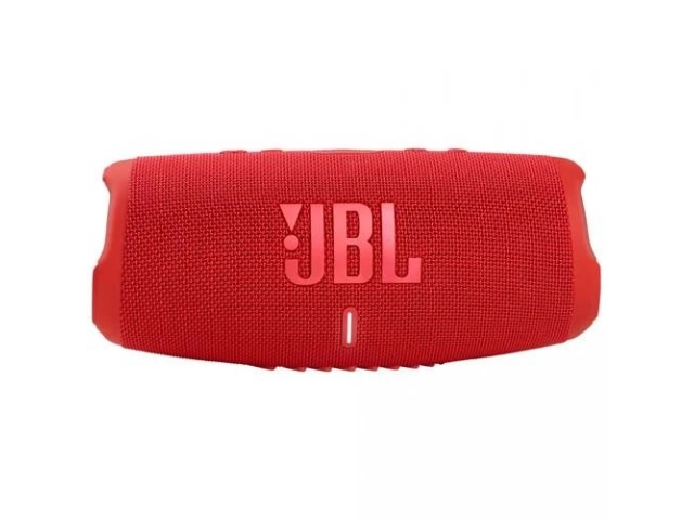 Diseño audaz y portátil del parlante JBL Charge 5 en color rojo. La mejor opción de audio en Avlis Uruguay.