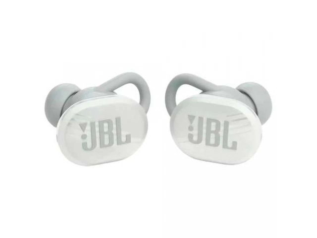 JBL Endurance Race blancos con certificación IP67, resistentes al agua y polvo, ideales para entrenar con estilo. Comprar en Avlis.