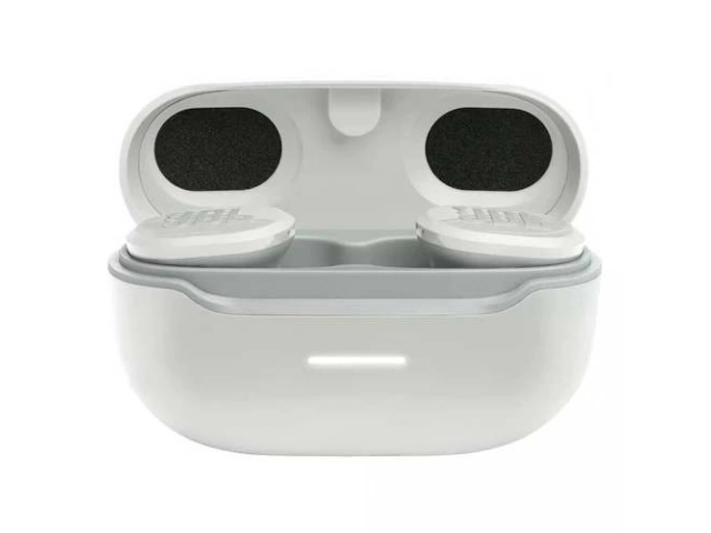 Auriculares TWS deportivos JBL Endurance Race blancos, con potente sonido JBL Pure Bass para motivarte. Encontralos en Avlis.