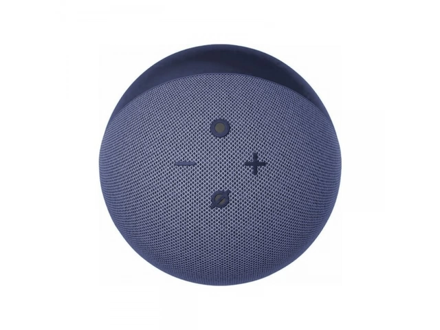 Vista superior del parlante JBL Go 4 Blue con enfoque en los controles de reproducción.