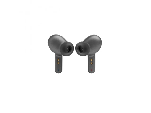 Auriculares JBL Live PRO 2 Black vistos de frente, diseño elegante y moderno.