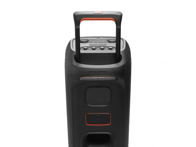 El JBL PartyBox Stage 320 ofrece sonido JBL Pro Sound de 240W, AI Sound Boost y un show de luces espectacular. Portátil con ruedas y batería intercambiable (18hs). Ideal para fiestas en Uruguay. Disponible en Avlis.