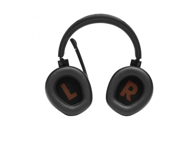 Auricular JBL Quantum 400 visto de frente, diseño robusto y gamer.