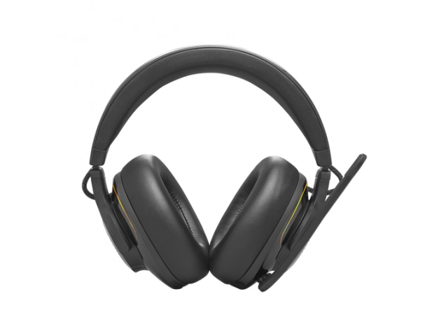 Auriculares JBL Quantum 910 vistos de frente, diseño premium gamer con gran presencia.