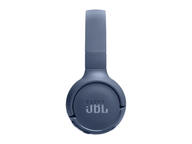 Vista lateral del JBL Tune 520BT en color azul, con diseño ergonómico y on-ear.