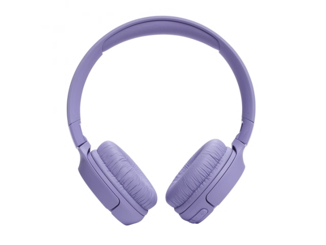 Auricular JBL Tune 520BT color violeta visto de frente, diseño moderno y minimalista.