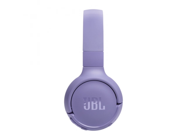 Perfil derecho del JBL Tune 520BT Purple mostrando detalles del acabado y controles.