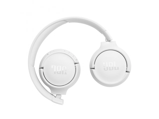 Diadema acolchada y ajustable del Tune 520BT blanco para un uso prolongado.