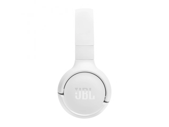 Vista lateral del JBL Tune 520BT en color blanco con estilo ergonómico.