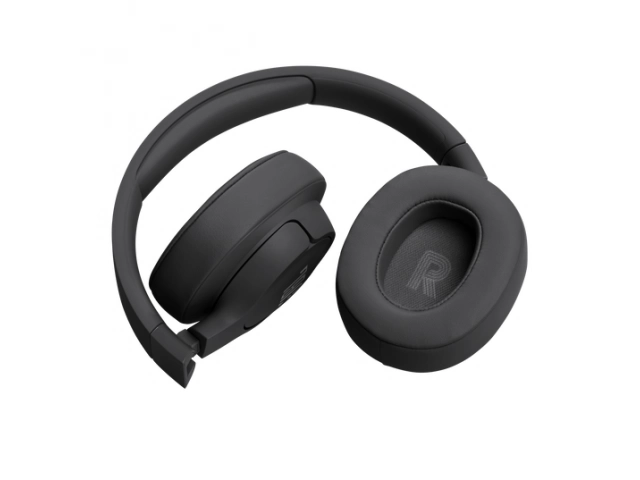 Diadema acolchada del JBL Tune 720BT, ajustable y suave para uso prolongado.