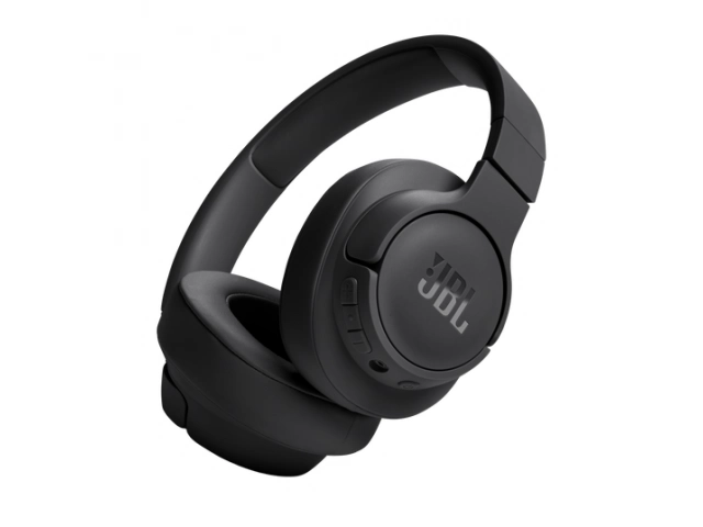 Diadema acolchada del JBL Tune 720BT, ajustable y suave para uso prolongado.