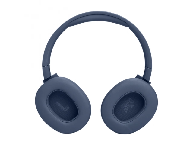 Auriculares JBL Tune 770 BT Blue desde un ángulo lateral mostrando sus almohadillas acolchadas.
