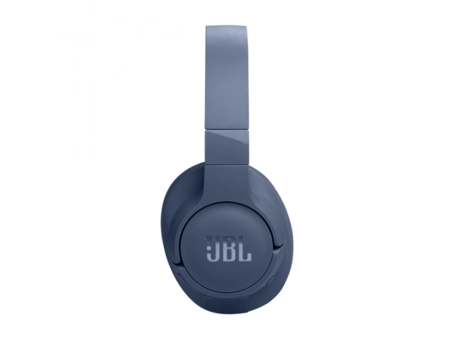 Auriculares JBL Tune 770 BT Blue desde un ángulo lateral mostrando sus almohadillas acolchadas.