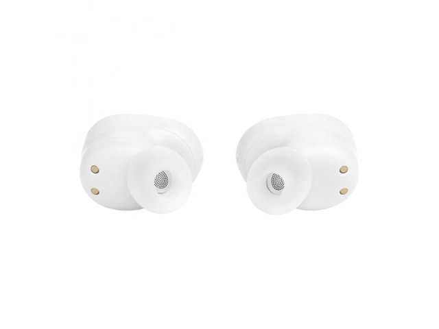 Auriculares True Wireless JBL Tune Buds color blanco con Cancelación de Ruido Activa, sonido JBL Pure Bass y estuche de carga, en Avlis, San Carlos, Uruguay.