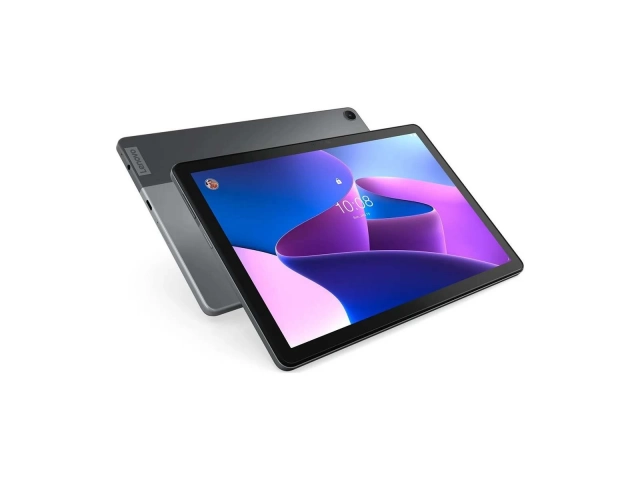 Tablet Lenovo M10 (3ra Gen) destacando su sonido Dolby Atmos y Google Kids Space, con funda incluida. Entretenimiento familiar. Avlis.