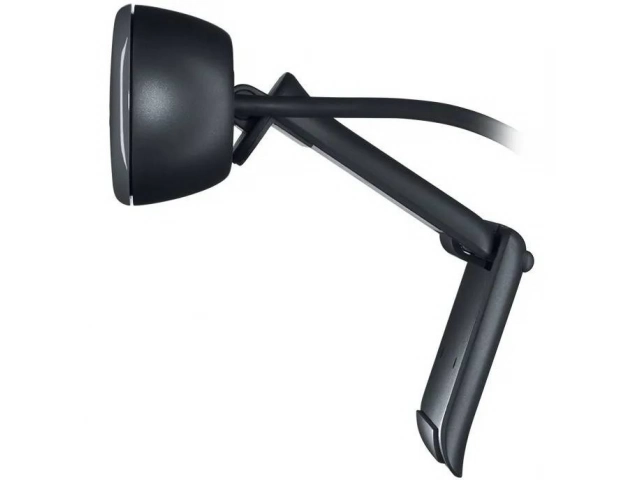 Vista lateral de la Webcam Logitech C270 HD mostrando diseño compacto