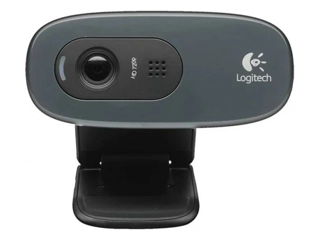 Detalle del micrófono incorporado en la Logitech C270 HD