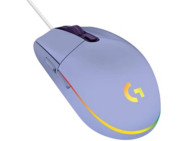 Detalle de los botones programables del Logitech G203 Lightsync Violet
