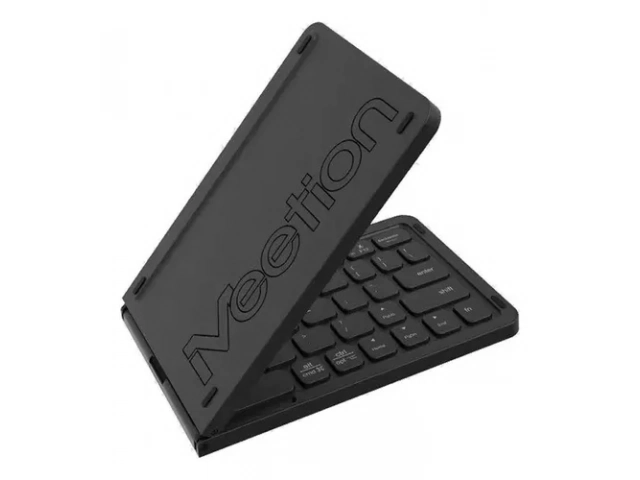 Teclado inalámbrico plegable Meetion BTK001 negro, ideal para viajes y espacios reducidos.