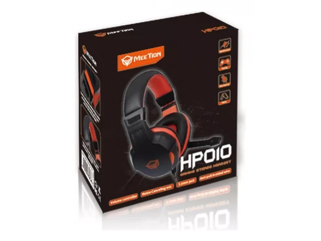 Caja original del auricular Meetion HP010, ideal para presentación en tienda o ecommerce.