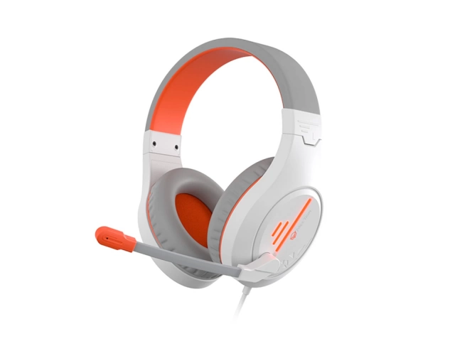 Auriculares Meetion HP021 Orange vistos de frente, diseño moderno y gamer.