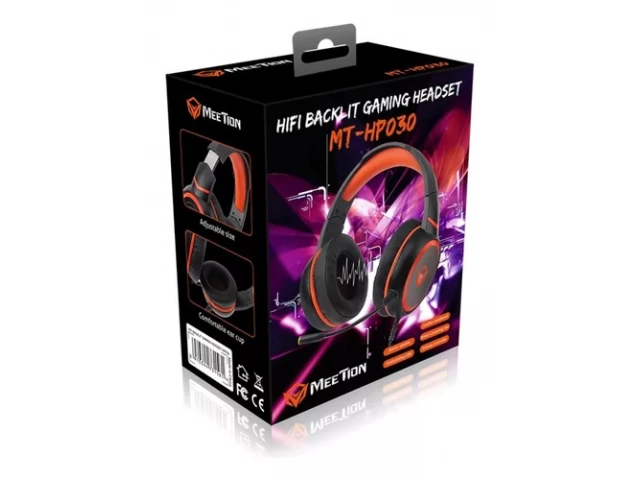 Empaque original del auricular Meetion HP030, ideal para presentación o regalo.