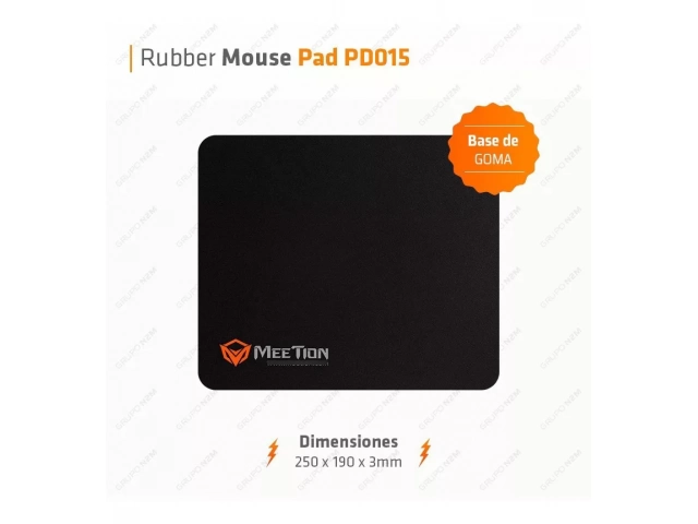 Mouse gamer sobre la superficie optimizada del Meetion MT-PD015 Negro, mostrando precisión de movimiento.