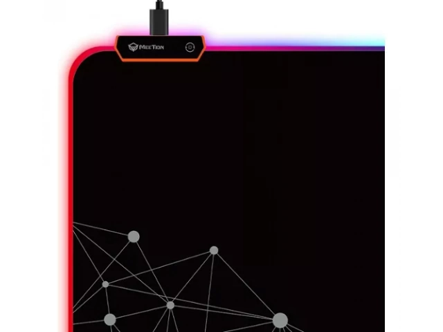 Superficie microtexturizada de alta precisión del mousepad gamer Meetion MT-PD121 RGB, en Avlis.