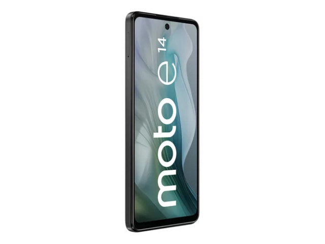 Imagen del Motorola E14 2/64GB Gris vista frontal, pantalla de 6.6 pulgadas