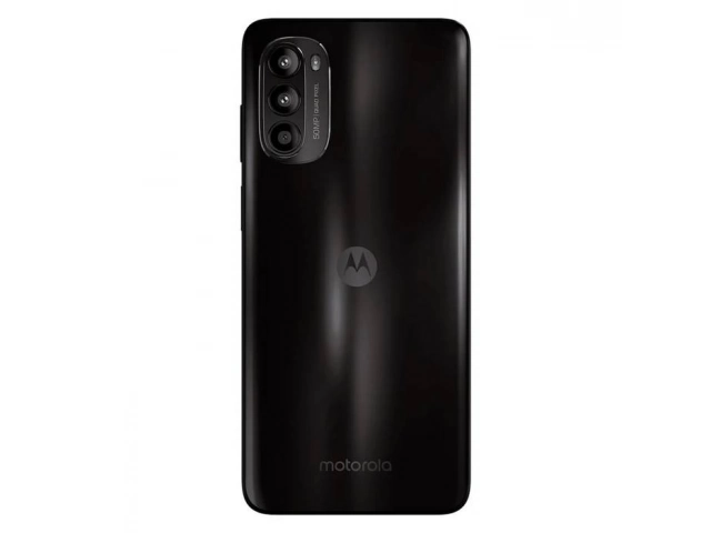 Motorola Moto G52 negro vista trasera con triple cámara