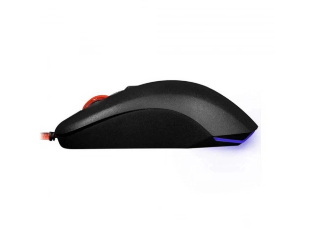 Mouse Fantech Rhasta II G13 mostrando su vibrante iluminación RGB y cable USB trenzado. Estilo y rendimiento gamer. Avlis Uruguay.