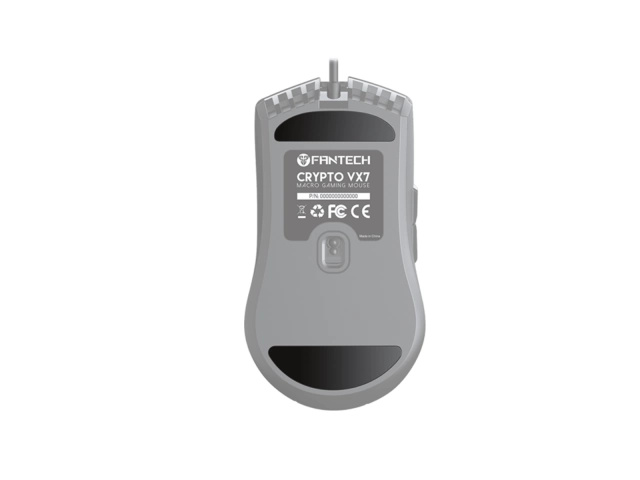 El Mouse Fantech VX7 Edición Crypto. Combina precisión (6400 DPI) con un diseño exclusivo de símbolos de criptomonedas. ¡Domina el juego con estilo único!