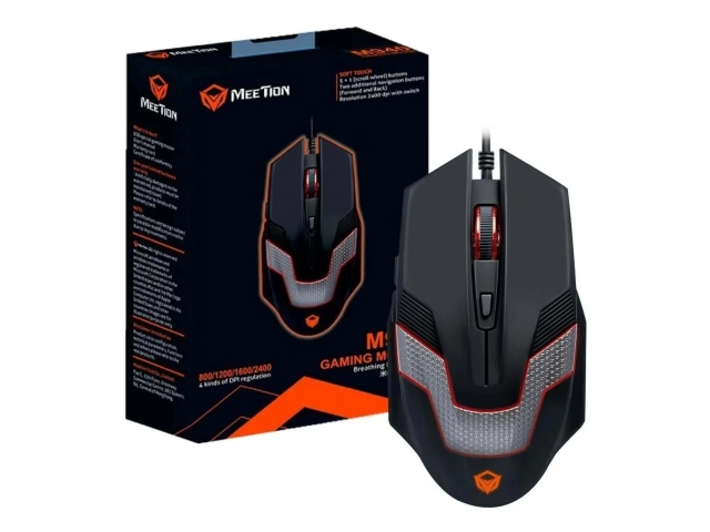 Mouse gamer Meetion M940 con iluminación RGB personalizable, disponible en Avlis Uruguay. Precisión y estilo para tu setup.