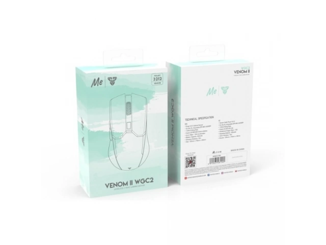 Mouse Fantech Venom II WGC2 color Menta con iluminación RGB, aportando un toque fresco y moderno a cualquier setup gamer. Avlis Uruguay.