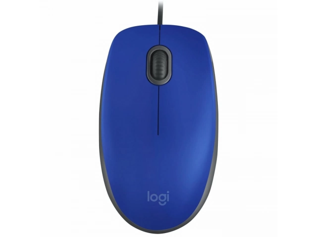 Logitech M110 Silent Wired Mouse en un elegante color azul. Disfrutá de clics 90% más silenciosos, conexión USB confiable y un diseño confortable de tamaño completo. Ideal para trabajo y estudio. Disponible en Avlis