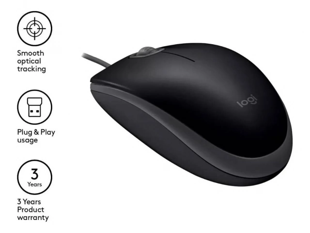 Cable USB del Mouse M110 Silent listo para conexión plug and play.