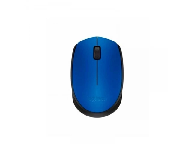 Mouse inalámbrico Logitech M170 color azul, diseño ambidiestro y clásico, en Avlis Uruguay.