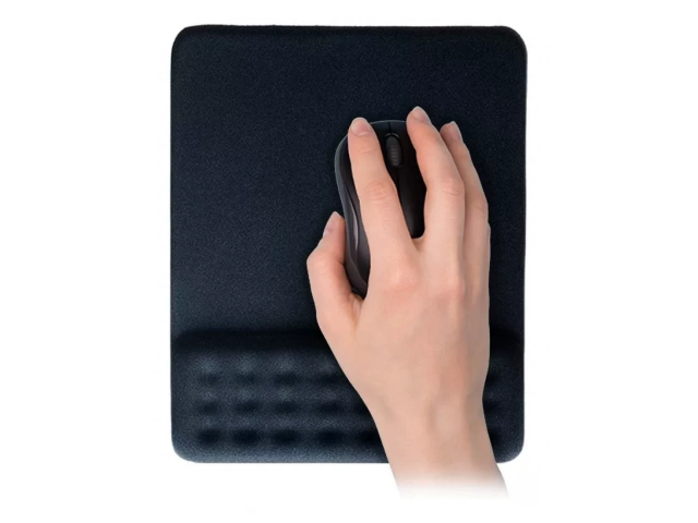 Mousepad Multilaser con gel mostrando su base antideslizante, ideal para uso en oficina y estudio. Avlis Uruguay.
