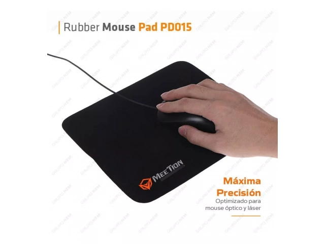 MousePad gamer Meetion MT-PD015 color Negro, superficie de tela para precisión y control, disponible en Avlis Uruguay.