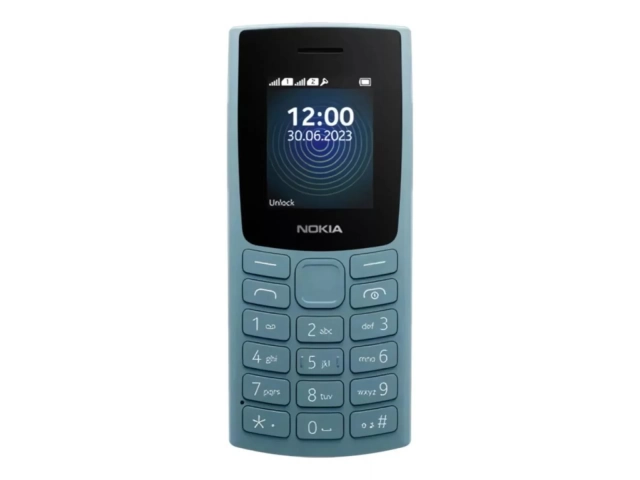 Nokia 110 4G azul vista frontal con diseño compacto