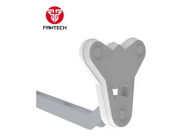 Soporte Fantech AC3001 manteniendo unos auriculares gamer organizados sobre un escritorio. Solución ideal de Avlis Uruguay.