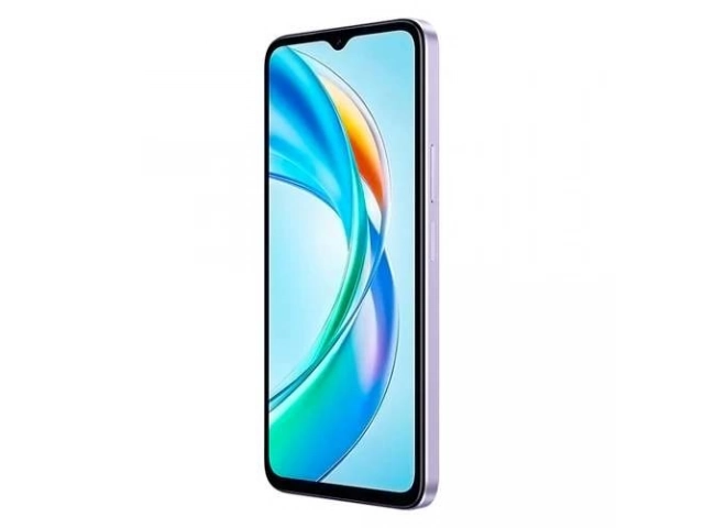 Pantalla vibrante del celular Honor X6b Purple, ideal para multimedia y redes sociales en Uruguay.