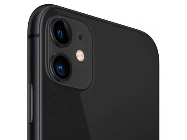 Pantalla Liquid Retina HD de 6.1 pulgadas del iPhone 11 Negro mostrando colores vibrantes.