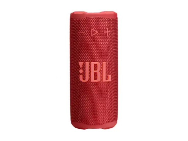 El JBL Grip Red, audaz y resistente (IP68), ofrece 16W de sonido JBL Pro y hasta 14 horas de música.