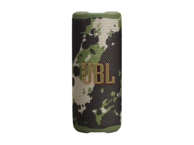 El parlante JBL Grip Squad con dise&ntilde;o camuflaje es indestructible: IP68 (agua/polvo) y a prueba de ca&iacute;das.