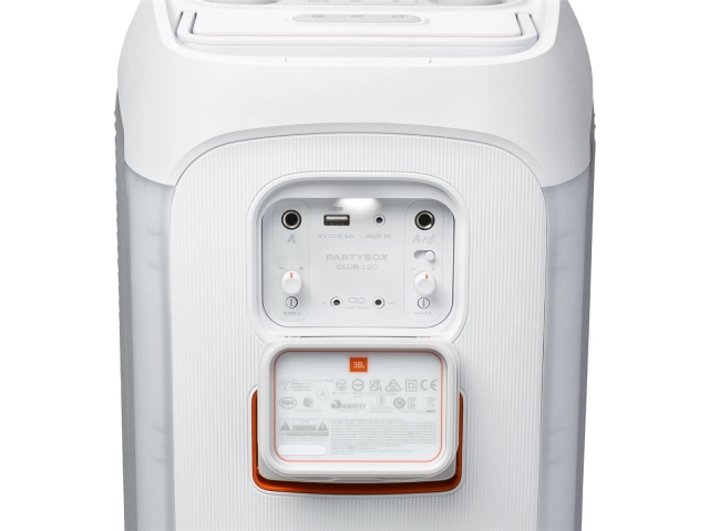 JBL Partybox Club 120 Blanco: Parlante Port&aacute;til con Luces y 12h Bater&iacute;a