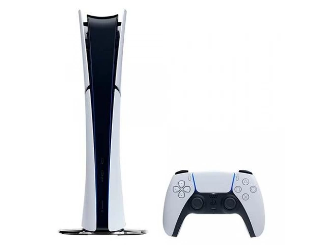 Consola PlayStation 5 Slim Digital Edition 1TB con control DualSense y 2 juegos incluidos, disponible en Avlis Uruguay.
