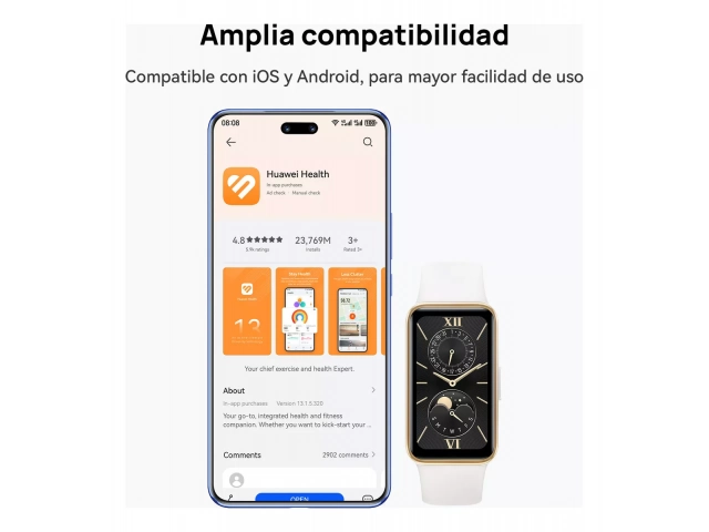 Pulsera de actividad Honor Band 9 negra en la muñeca de una persona, mostrando su diseño cómodo y elegante para el día a día, compra en Avlis.