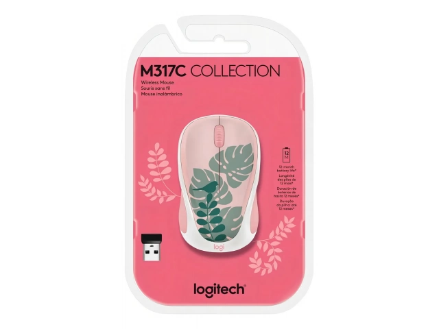 Receptor nano USB del mouse Logitech M317C Chirpy Bird, fácil de usar y almacenar.