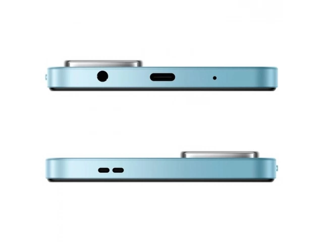 Puertos USB-C y jack 3.5mm del Redmi A5 en su versión azul.